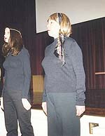 Katie Libeco and Lynn Kirkwood as Narrators in Kent State:A Requiem (2000)
